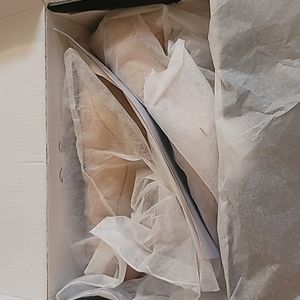 Beige point toe pump